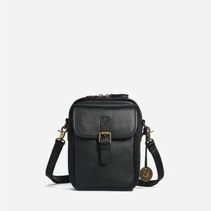 Minooy Black Leather Naya Small Crossbody Bag new with dust cover in box